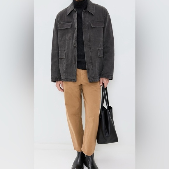 Nili Lotan Carpenter Slouchy Pants Men Size 29 Cotton Casual Twill Khaki Tan - Picture 14 of 14